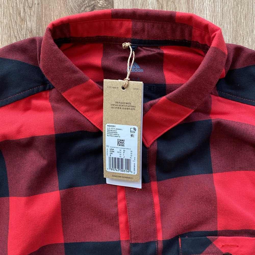 NWT. Five Ten Adidas “Brave’ Flannel. Medium (gender neutral)
